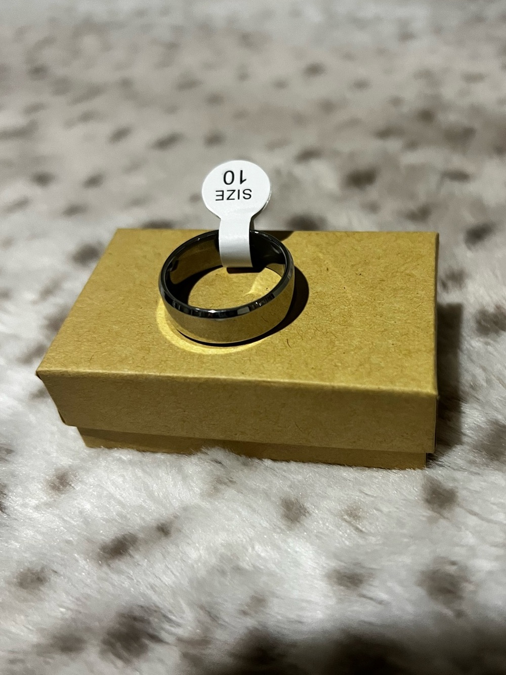 Silver Wedding Band Size 10 Ring